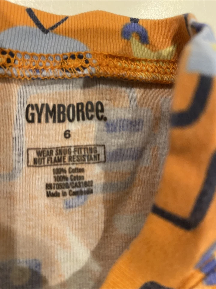 Набор из двух пижам Gymboree для мальчика размер 6 оранжевый робот - Изображение 3 из 4
