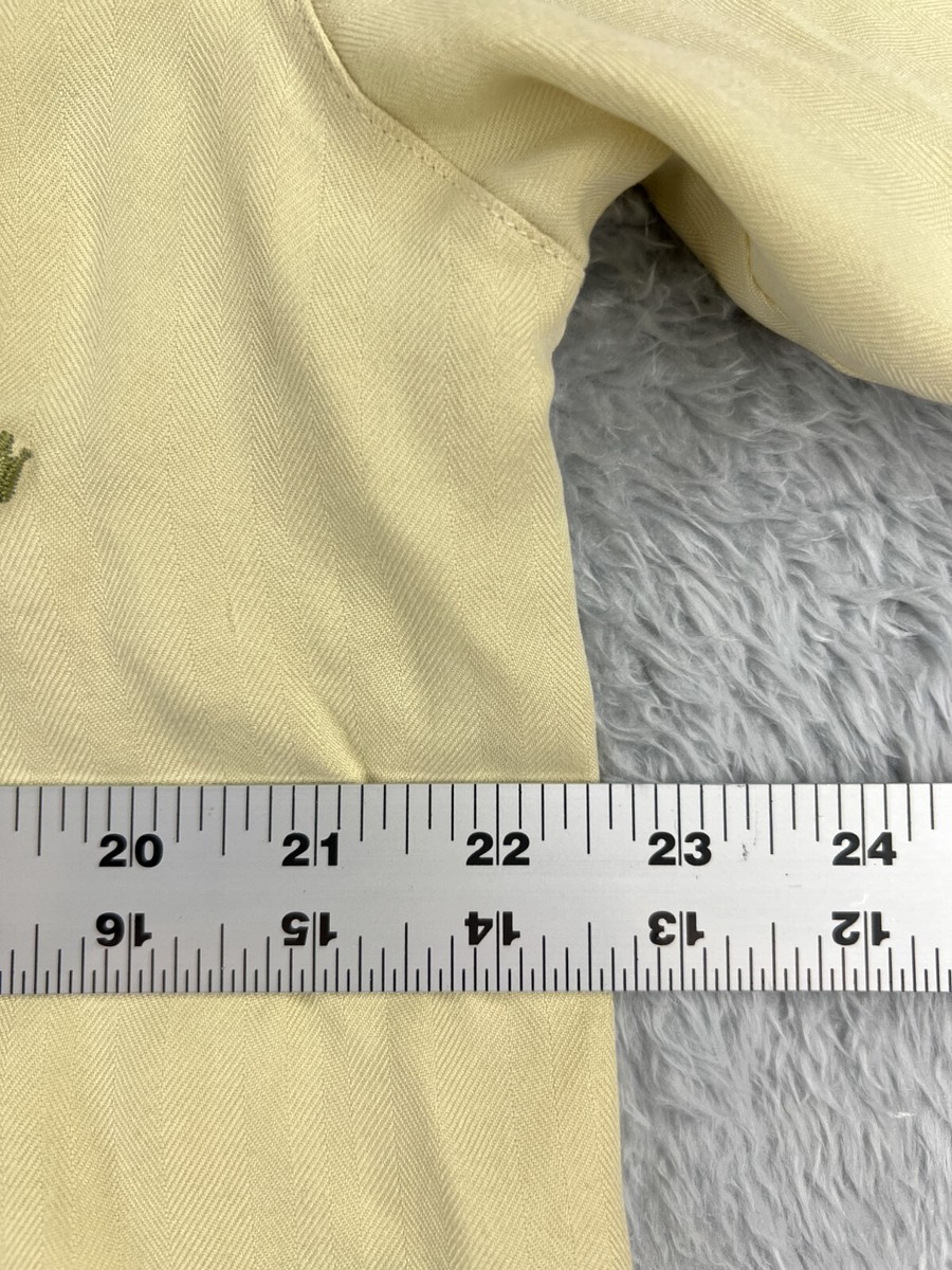 Tiki Classics Shirt Men Extra Large Yellow Palm Tree Embroidered