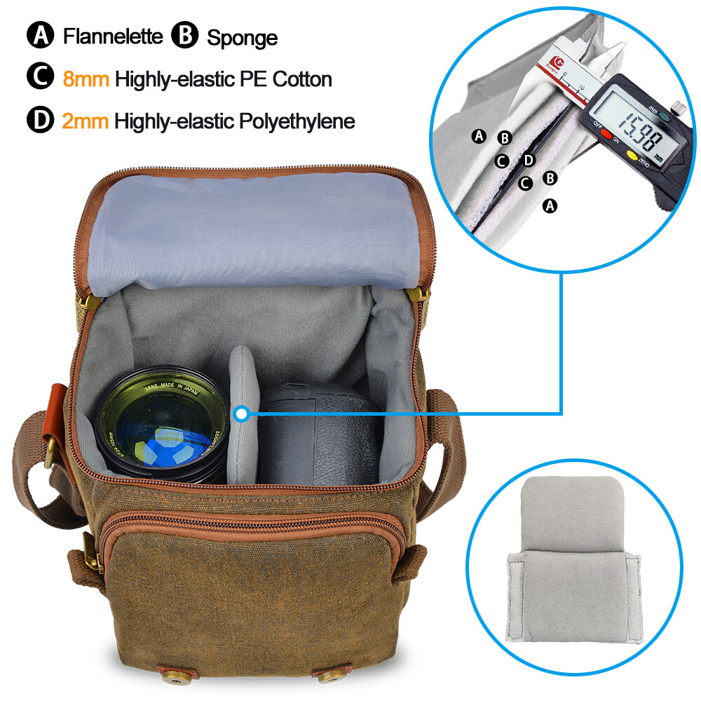 CADeN Canvas Camera Shoulder Messenger Bag for Nikon Canon Sony DSLR Cameras/ eBay