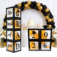 Graduation Decorations 2026 4 Boxes with 20pcs Balloons  Letters Class of 2026