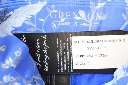 Greyson Golf Malibloom Youth Phoenix Skorts Girls Size 5 Zuma 965E New 01303042 - Picture 2 of 5