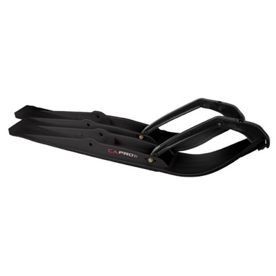 Pair of Black C&A Pro Razor [RZ] 6'' Snowmobile Skis W/Black C&A Loops