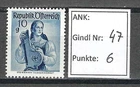 Plattenfehler Trachten 10g Gindl Nr.47 postfrisch