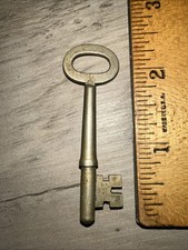 Antique Brass Skeleton Key Solid Barrel 2.25 inch
