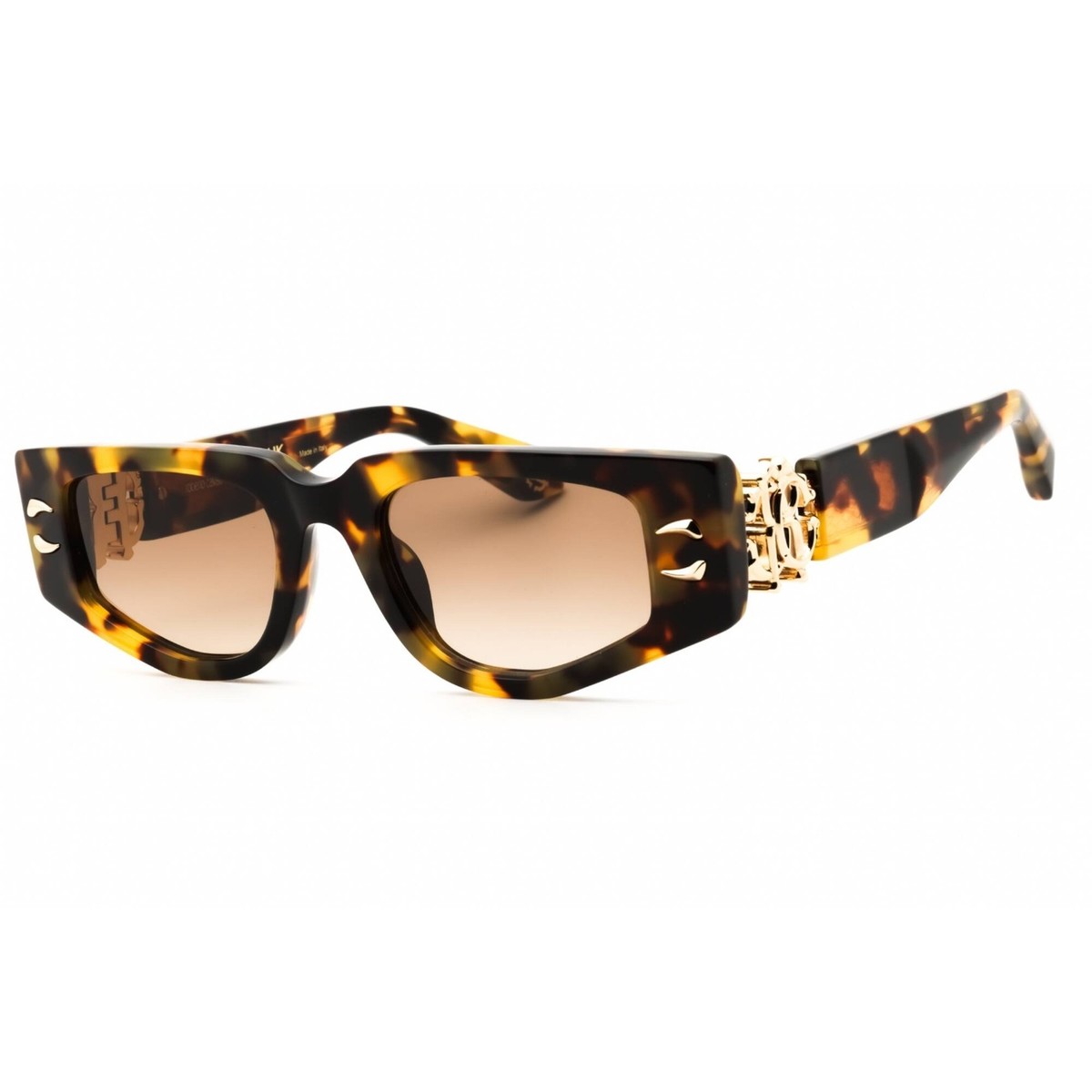Roberto Cavalli Unisex Sunglasses Matte Yellow Havana Oval 