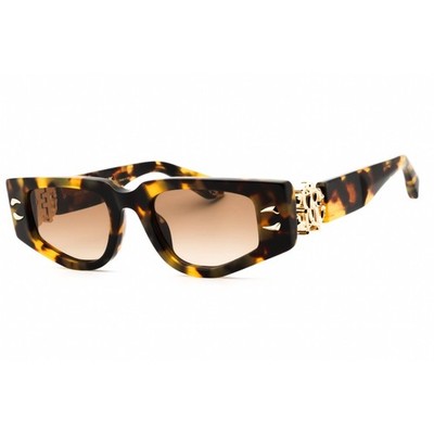 Roberto Cavalli Unisex Sunglasses Matte Yellow Havana Oval Frame SRC057M 0777