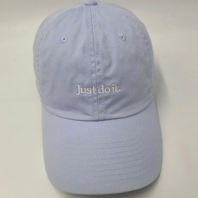 Nike Hat Strapback Blue White Just Do It Logo Swoosh Heritage86 Casual Dad Men