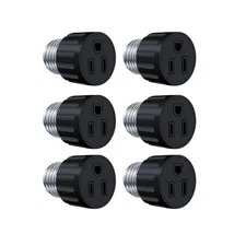 E26/E27 Light Socket to Plug Adapter 2/3 Prong Light Bulb Outlet Adapter 1-8Pcs