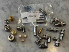 Lot of 22 SMA, Type N And BNC Adapters, Female Male Elbow