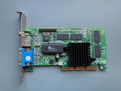 Vintage Grafikkarte TNT2 M64 32 MB. VGA, RCA, S-Video.