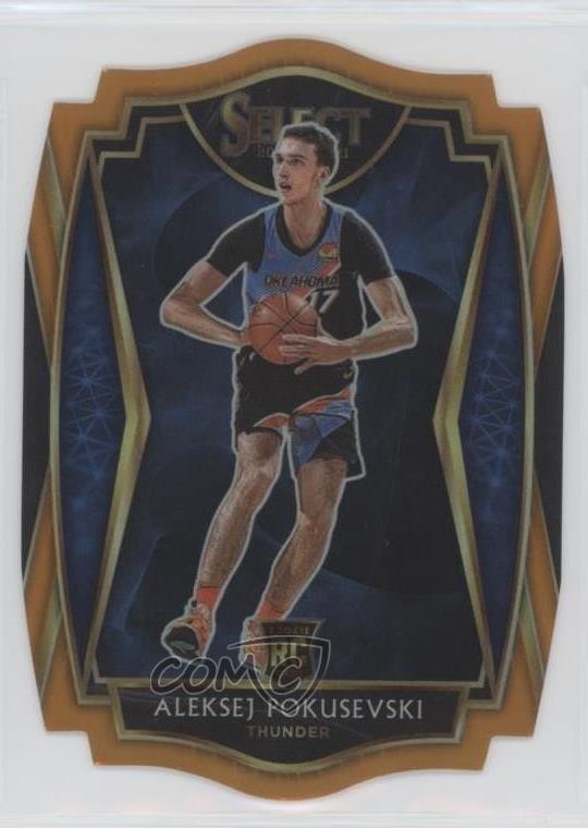 2020 Select Premier Level Orange Prizm Die-Cut 27/65 Aleksej Pokusevski #176 1b8