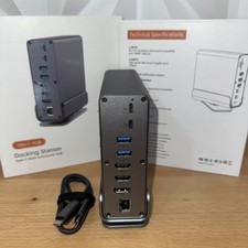 15 in 1 USB C Docking Station Triple Monitor Multiports Docking Station 4K60Hz T