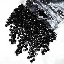 5300PCS 3Mm Solid Black Resin Rhinestones for Crafting SS10 Pure Black Flat Ba