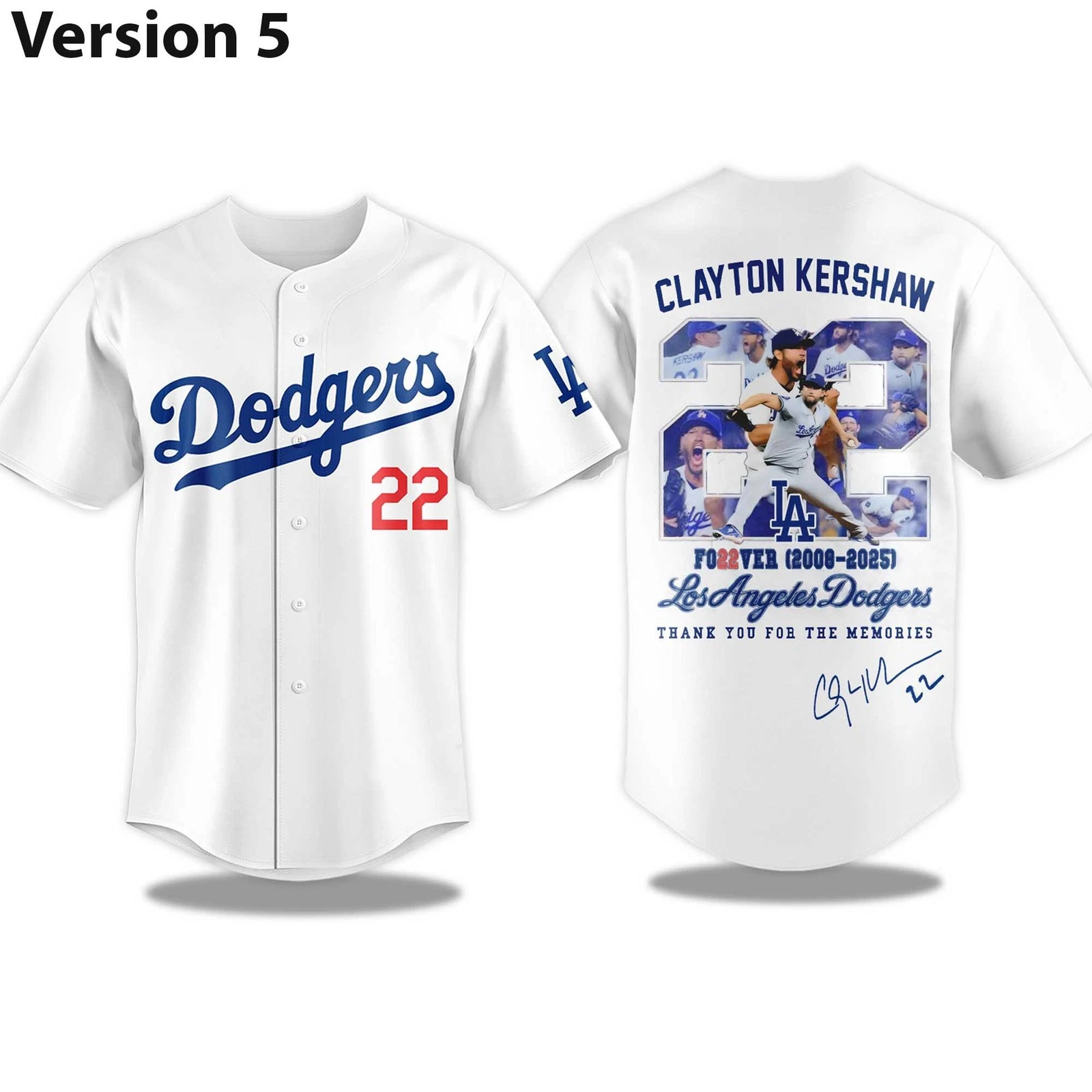 Dodgers 1Kershaw Thanks for the Memories 2025 Baseball Jersey
