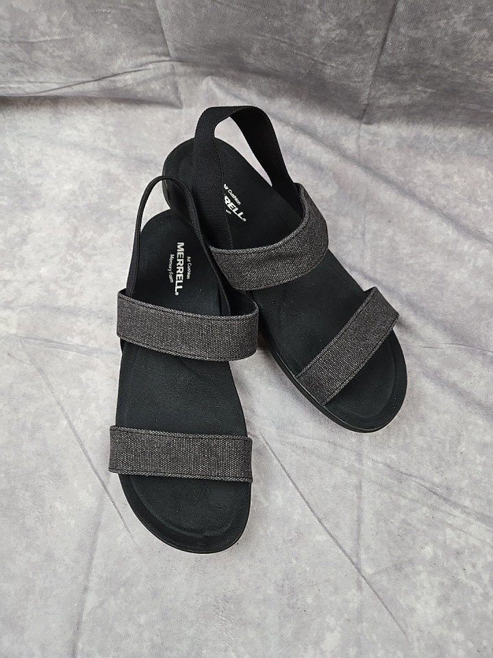 Merrell Blackout scarpe donna taglia 9 grigio comodo casual sandalo con cinturino us intime ottimeioni