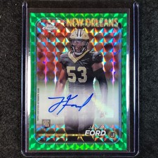 2024 Topps Chrome Football JAYLAN FORD Rookie Auto Green Geometric 45/99