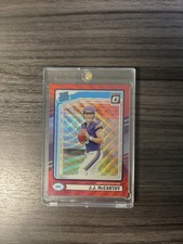 2024 Panini - Rated Rookie J.J. McCarthy #303 Optic Preview Red Wave Prizm RC