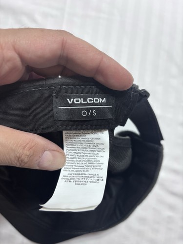 NWT Volcom Trip Fleece Adjustable Baseball Cap O/S Black/Dark Gray Men's Hat - Picture 7 of 8