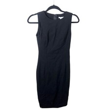 H&M- Little Black Dress Form Fitting Sheath Knee Length Skinny LBD Runs Small
