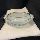 VTG 1960's PYREX MINT Bluebird Promotional Casserole Dish 043 Pyrex W/943C Lid