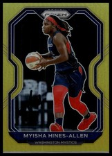 2021 Panini Prizm WNBA #40 Myisha Hines-Allen Gold #/10 Signed IP Autograph