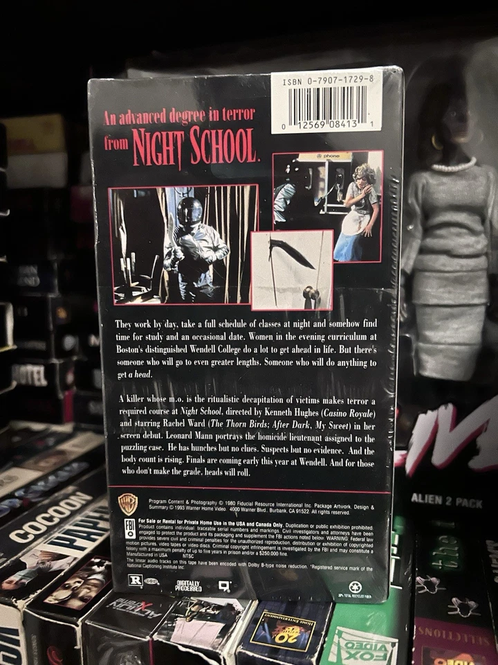 Brand New NIGHT SCHOOL VHS 1980 Horror Movie Film Rachel Ward Cult Slasher Rare - Image 4 of 4