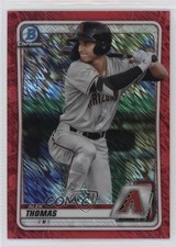 2020 Bowman Chrome Prospects Red Shimmer Refractor 4/5 Alek Thomas #BCP-98 1h78