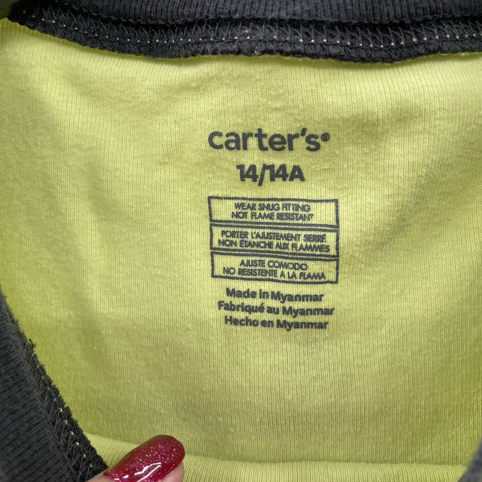 Pijama de algodón gris calce ceñido Carters para astronauta talla 14/14A de 2 piezas Foto 4 de 4