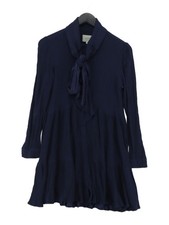 Sezane A-Line Midi Dress in Blue