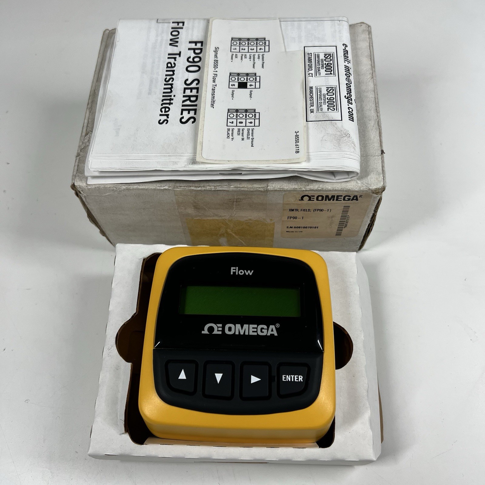 NEW Omega Transmitter Flow Panel FP90-1 FP90 GF + Signet XMTR Field Mount