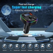 FM Music Broadcasting Car Wireless FM Transmitter 5V3A Output During Driving