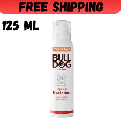 BULLDOG - Skincare for Men | Bergamot & Sandalwood Spray Deodorant | Men'S Natur