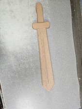 Vintage Wooden Toy Sword 18" Fakop ncs Natural Wood Play Sword