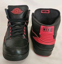 Nike Air Jordan 2 Retro Alternate 87 Black Red Youth Size 7Y Basketball