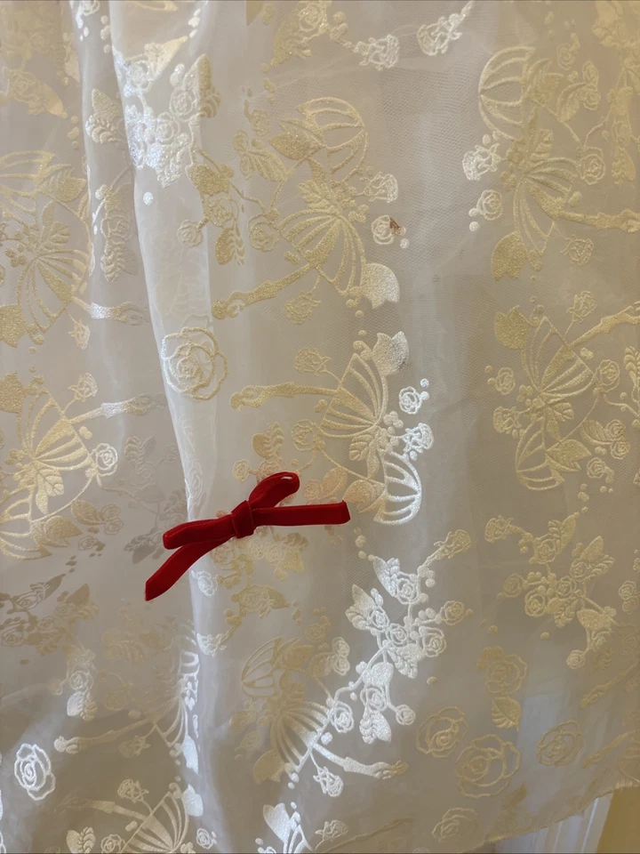 Disney Mary Poppins Dress Halloween Costume Girls Sz 11/12 White Lace -READ - Image 4 of 4