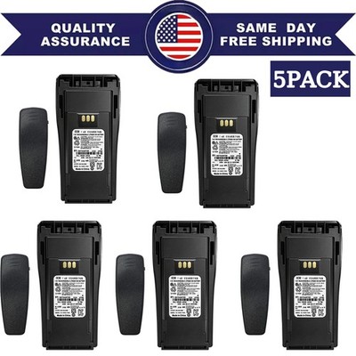 5x OEM Li-ion 2250mAh Battery NNTN4497DR For Motorola CP200D DEP450 PR400 CP200