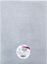 CousinDIY Glitter Sticky Back Foam Sheets 9"X12" 6/Pkg-Neutrals
