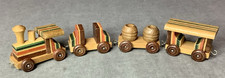 Vintage Wooden Train 4 Piece Set - Layered Wood - 12" Long
