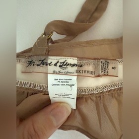 Y2k satin For love & lemons skivvies lingerie dainty bra top blush and brown S