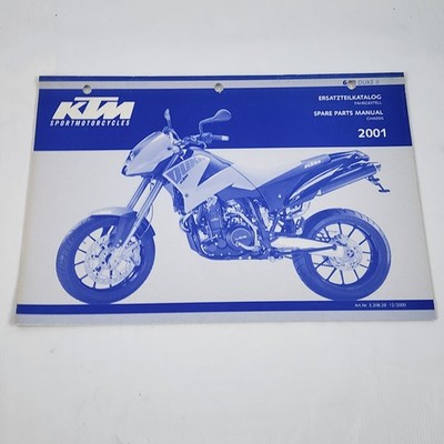 KTM Spare Parts Catalog Manual Fiche - 2001 640 Duke II Chassis