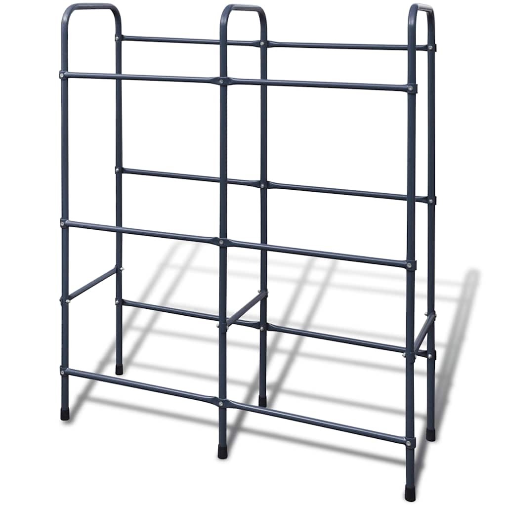 tagère pour 6 caisses en acier Bibliotèque étagère rangement pour boîte