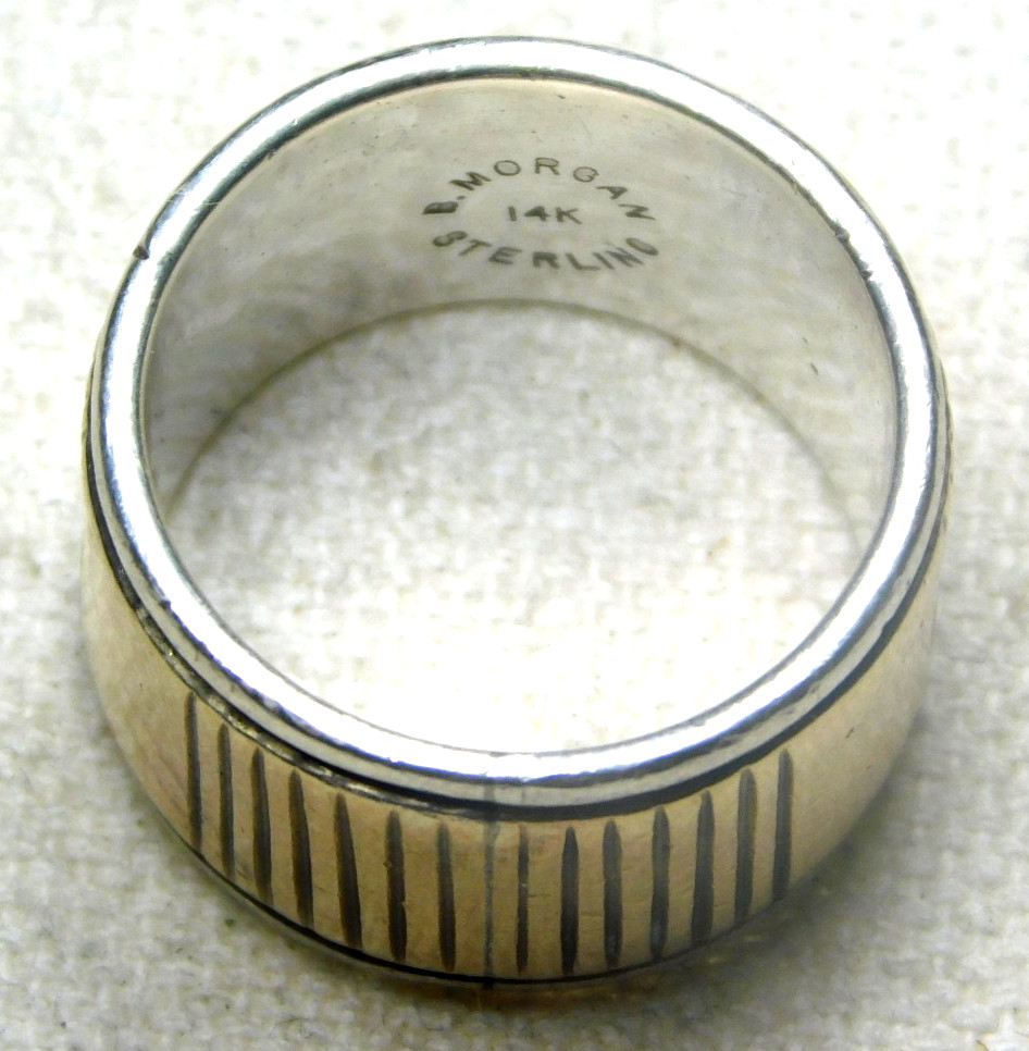 NAVAJO BRUCE MORGAN STERLING Silver 14K Gold Overlay … - Gem