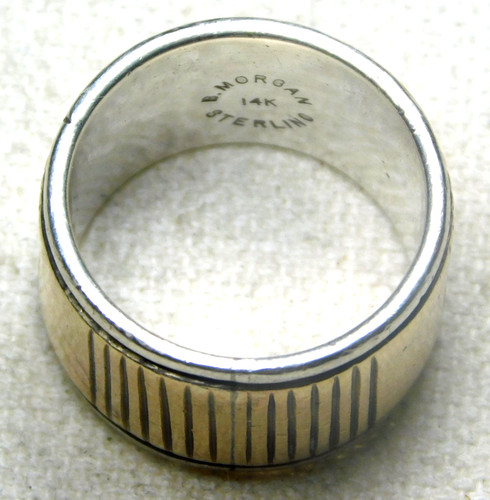 NAVAJO BRUCE MORGAN STERLING Silver 14K Gold Overlay … - Gem