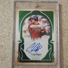 2025 Topps Tier One Craig Biggio Green Foil Talent Autograph Auto #24/25 Astros