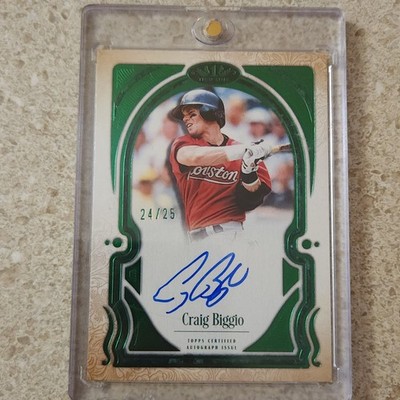 2025 Topps Tier One Craig Biggio Green Foil Talent Autograph Auto #24/25 Astros