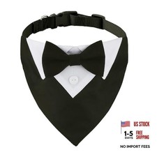 Small Black Tuxedo Collar for Weddings - Small Bow Tie for Dogs