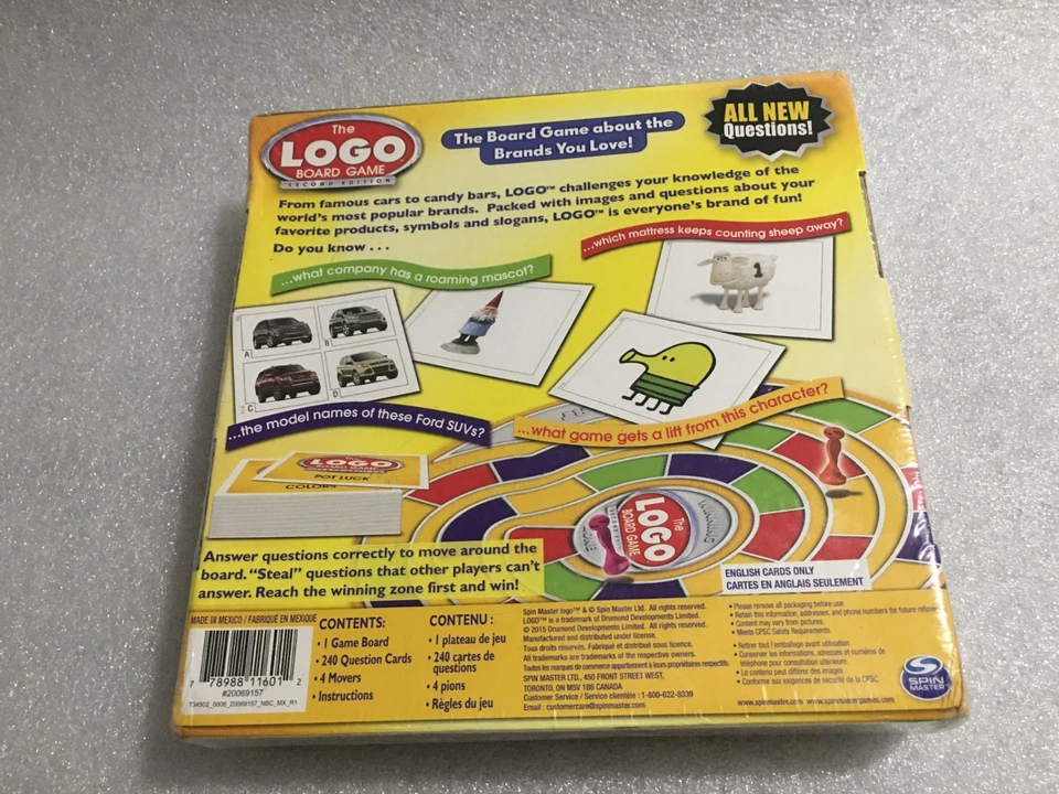 The Logo Board Game Second Edition 2015 Brands You Love Yellow Box Spin Master - Image 2 of 3