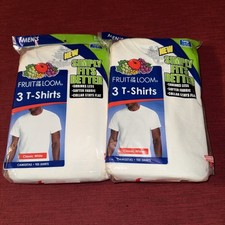 Fruit of the Loom. 3 T-Shirts. White. Pack of 2. Brand New with Tags.