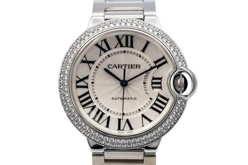 Cartier Ballon Bleu 36mm 18ct White Gold WE96006Z3/3004 Circa 2010