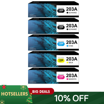 5x XXL Toner CF540A für HP 203A Color LaserJet Pro MFP M281fdw M254dw M254nw 
